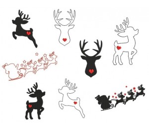 Stickserie - Weihnachts Silhouette 2